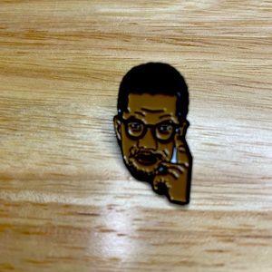 Malcolm x enamel pin